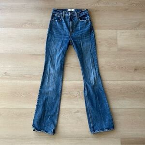 Abercrombie 70s Vintage Flare Jeans High Rise Size 25 Bootcut Retro